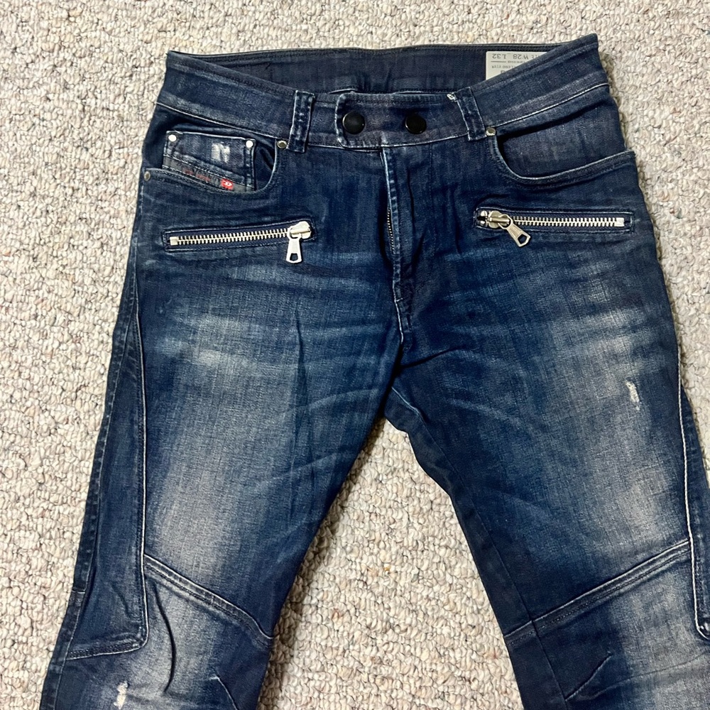 Diesel denim with zippers